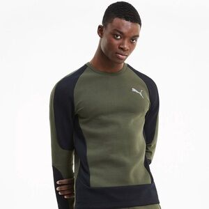 PUMA Men’s Evostripe Crew on Forest/Black